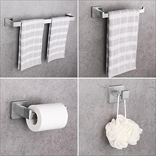 Conjunto de hardware do banheiro de níquel escovado de Ushower, inclui barra de toalha de banho de 24 polegadas,