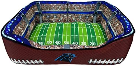 NFL Carolina Panthers estádio Cama de cachorro, cama de travesseiro para cães, cama de cachorro esportivo e almofada de lounge
