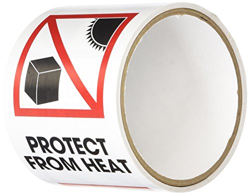 Etiquetas de embalagem de remessa de tapeca Protect of Heat, vermelho/preto-50 por pacote, Shiplbl-078-50