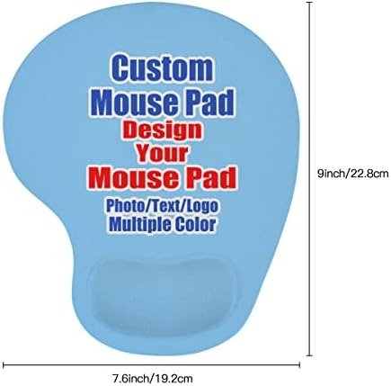 Suporte personalizado de pulso de mouse adicione fotos, texto, logotipo ou design de arte, faça seu próprio mousepad personalizado para colegas de escritório personalizar seu jogo mousepad lightskyblue