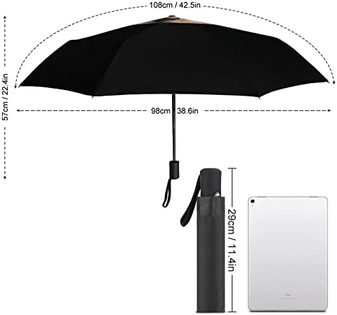 Basset de raça de cachorro Hound Travel Umbrella à prova de vento 3 dobras Abrir um guarda -chuva dobrável para homens para homens