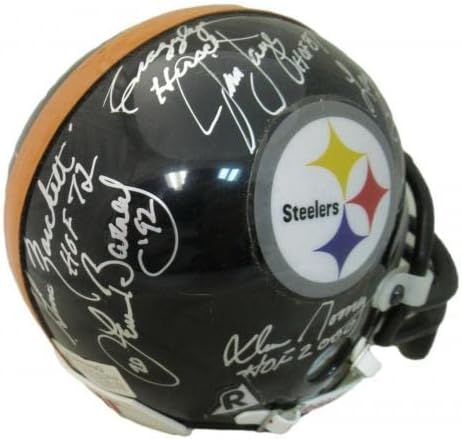 Hall of Fame assinado Mini Capacete de Futebol Autografado 15 Assinaturas Mara - Capacetes NFL autografados