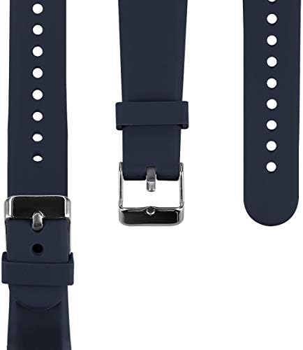 Kwmobile Watch Bands Compatível com Garmin Vivofit 3 - Straps Conjunto de 2 banda de silicone de substituição - preto/azul escuro