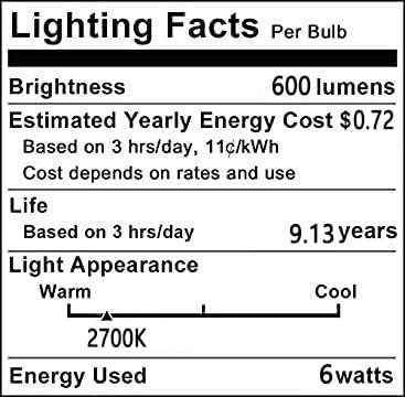 Iluminação LXCOM LED Decorativa Edison Bulbo 6W G25/G80 Lâmpadas de Globo 60W Branco quente e