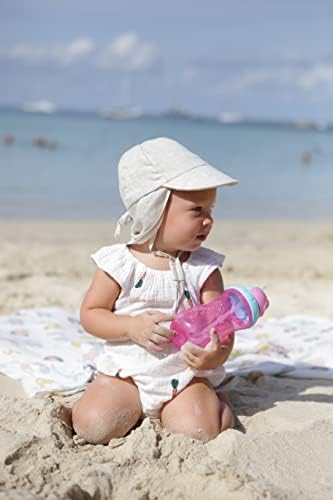 Baby Sun Hat Hat Summer Summer Baby Hats Linen Linen Infant Boy Girl Sun Chapéu com FLAP FLAP LIMPE
