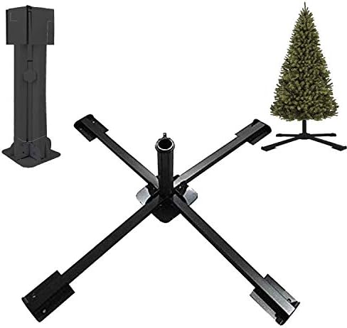 Glorya Christmas Tree Stand - Base de árvore de Natal artificial pesada para árvores falsas com menos de 2 de diâmetro - Metal dobrável Metal Universal Tree Stand para árvore de Natal até 100 lbs preto