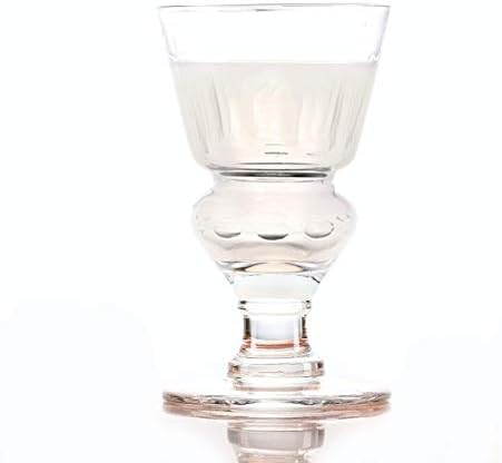 Amehla Original Absinthe Glass: Conjunto de 2 - Reservatório vintage estilo Pontarlier coquetéis cordiais