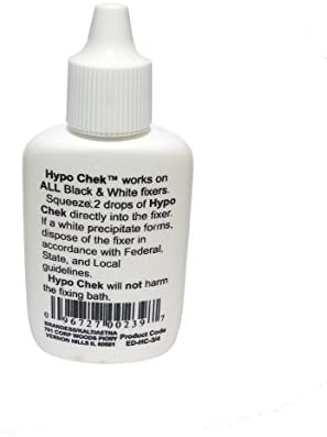Edwal Hypo-CHECK, teste químico para fixadores de filme e papel exaustos, 3/4 oz.
