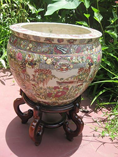 Famille Chinese Rose Porcelain Fish Bowl, Qianlong Mark