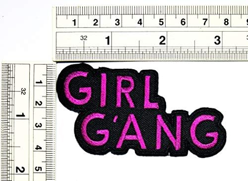 UMama Patch Conjunto de 3 garotas de gangues Craft Patches Cute Girl Girl Girl Power Cartoon Patch Bordado costurar