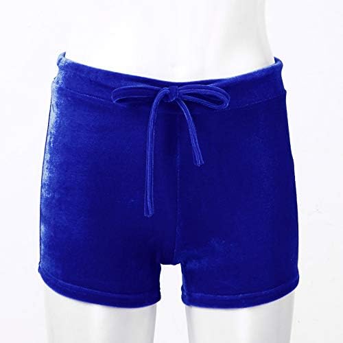 Shorts de veludo femininos de Hansber shorts atléticos shorts de cintura alta calça curta de gola curta Pijama de inverno mole shorts