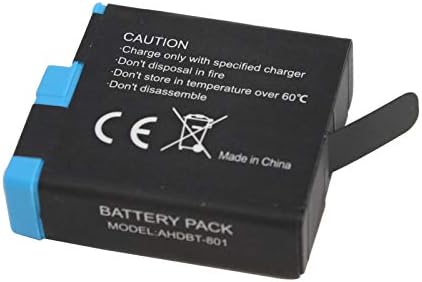 Bateria AHDBT-801 de 2 pacote e 1 substituição do carregador para a câmera de prata do Hero 8 HD-compatível com bateria e carregador SPJB1B