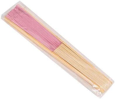 Sepwedd 50pcs papel rosa ventilador de mão branca fã dobrável ventilador handheld fãs dobrados fã para