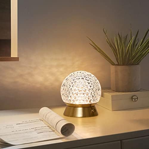 RFXCOM Crystal Ball Ball Lamp Table Lamp: Lâmpada de bola de ouro