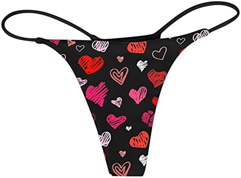 IIUS Sexy Tanks do Dia dos Namorados para mulheres safadas safadas de cintura baixa tiras de cintura T-back-back Lips Print Briefs tangas