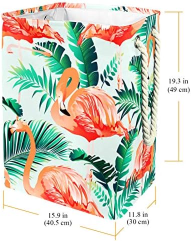 Deyya Tropical Flamingo Green Cenas Cestas cestam de altura dobrável para crianças adultas meninos adolescentes