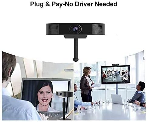 1080p webcam com microfone, HD USB Desktop Câmera de computador Ruído embutido cancelamento de micro
