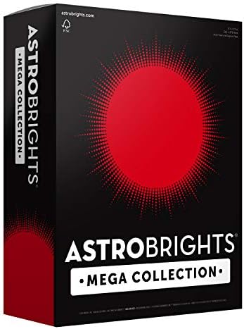 Astrobrights Mega Collection, Cardstock colorido e Astrobrights Mega coleção, cartolina colorida