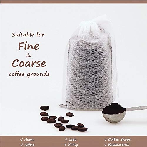 Filtros de café sem bagunça sem bagunça - 150 contagem de sacos de filtro de uso único sacos de fabricação