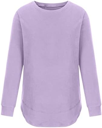 2023 Sorto de moda para mulheres Crewneck Tunic Tunic Tunics Tops fofos Leggings suéteres simples camisas de pulôver da moda