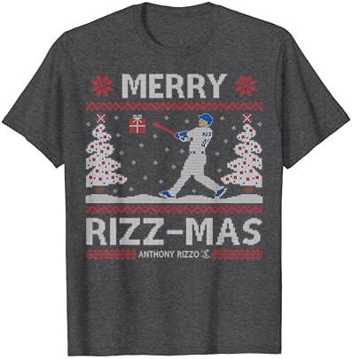 Anthony Rizzo Merry Rizz-Mas Camiseta-Vestuário
