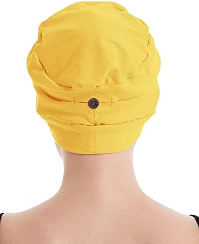 Turbantes de quimioterapia de algodão Osvyo para feminino Hat Hat Hat - Algodão Pacote de Lugares Luzes de Cabeça