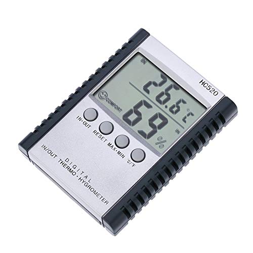 Yasez LCD Digital interno/externo termômetro Hygrômetro Medição de umidade Digital C/F Valor mínimo Min Display