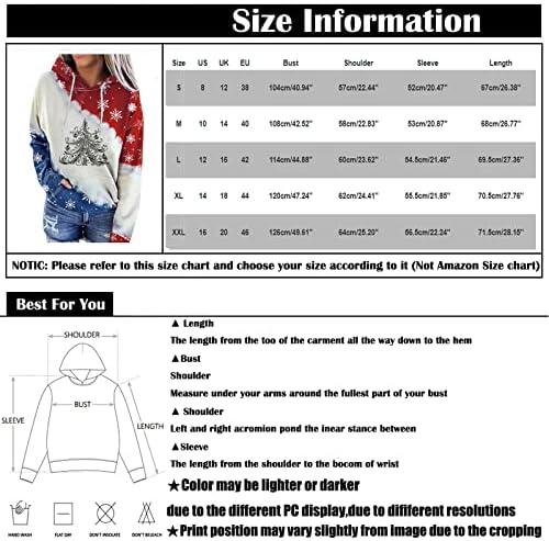 Sweothirshirs para mulheres de manga longa de Natal para mulheres suéteres esportivos para mulheres plus size