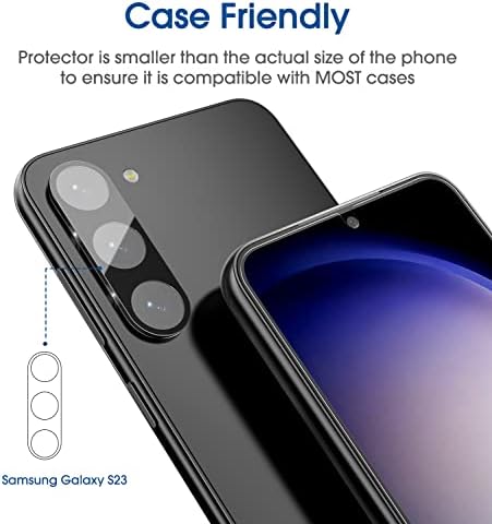 AMFILM 2+2+1 Pacote compatível com Samsung Galaxy S23 5g 6,1 polegadas OneTouch Protetor de tela