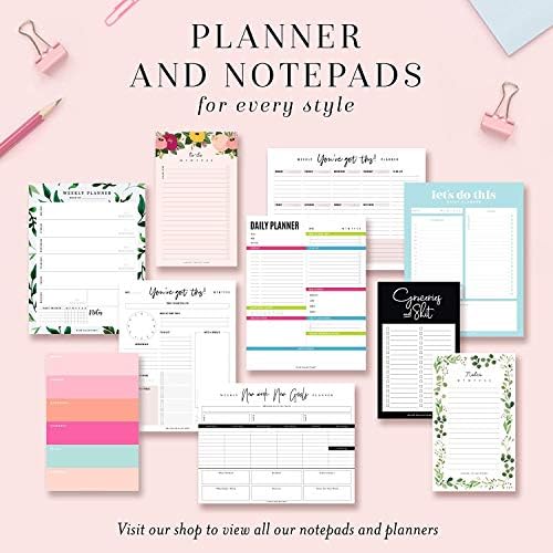 Planejador mensal de coleções de felicidade, floral rosa, calendário de mesa sem data e planejador para organizar