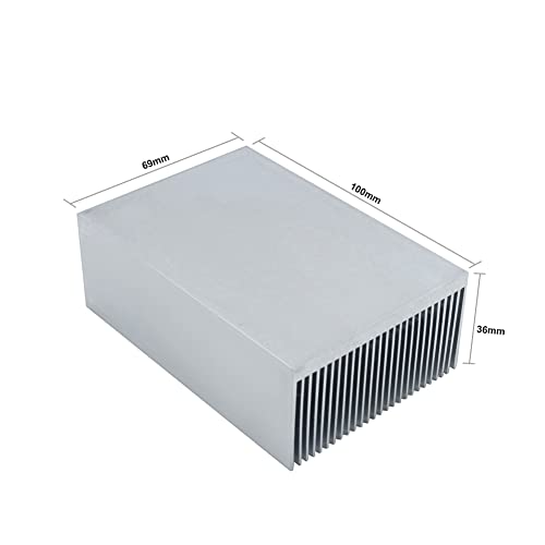Dissipador de calor de alumínio 100 x 69 x 36mm / 3,92 x 2,72 x 1,42 polegada Radador de resfriador mais resfriado para chip eletrônico LED LCD PCB de resfriamento