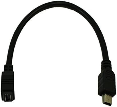 Mycablemart 6 polegadas USB 2.0 Certificado 480Mbps Mini-B/5 pinos Cabo de extensão masculina/feminina