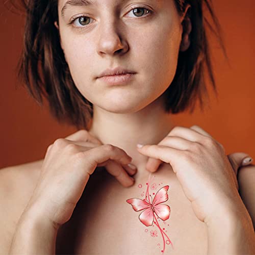 30 lençóis aquarela Tatuagens temporárias de borboleta para mulheres Meninas Sexy Fake Tattoo Stickers