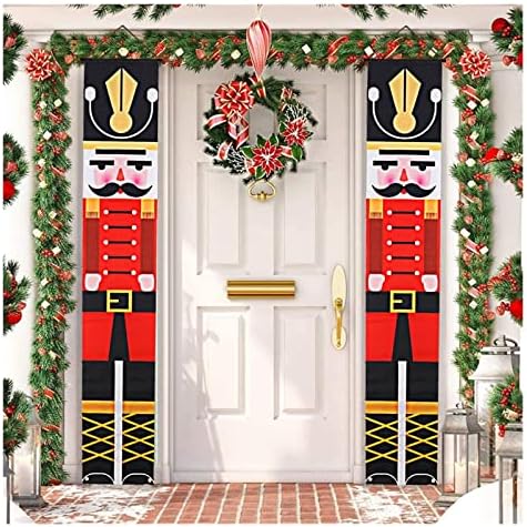 Decorações de Natal de pifude Decoração de porta de Natal Feliz Natal decoração em casa pendurando decorações de Natal Presente de ano novo