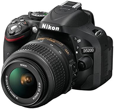 Nikon D5200 24,1 MP CMOS Digital SLR com 18-55mm f/3,5-5.6 AF-S DX VR Nikkor Zoom Lens