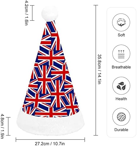 British Flag Pattern Christmas Papai Noel Chapé