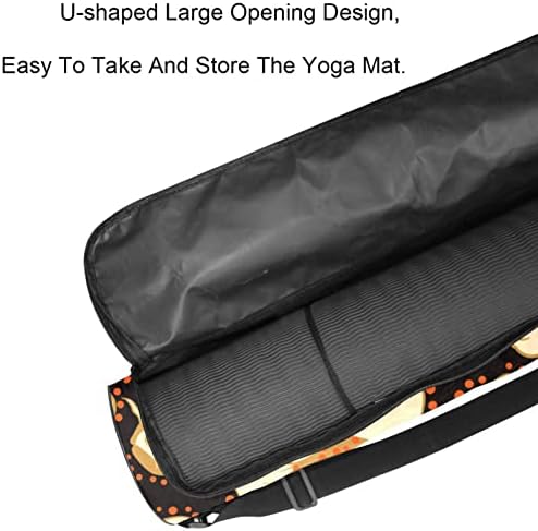 Laiyuhua Yoga Mat Bag, bolsa de ginástica de ioga com zíperas duplas para mulheres e homens - zíperes lisos, abertura grande em forma de U e alça ajustável, se encaixa na maioria dos tapetes de cereja japonesa