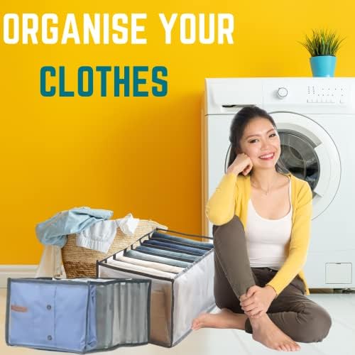 Organizador fácil de roupas HAZ, camiseta divisor dobrável, jeans, armazenamento de roupas íntimas, organizador de pano de guarda-roupa de malha lavável