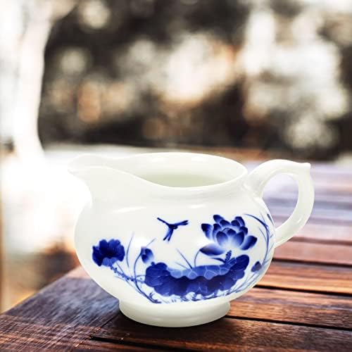 Chaves de café Cabilock Creamer jarro Creme Cerâmica Molho de molho de barco Pitador de barco azul e branco Plata