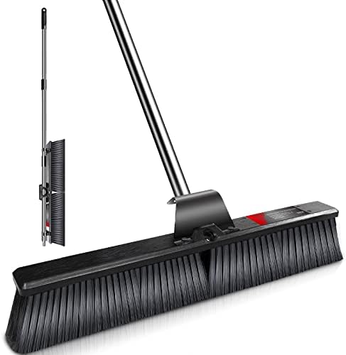 Znm Push Broom Broom Hovery Broom com alça longa e cerdas duras para varrer vassouras comerciais ao ar livre