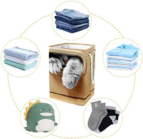 Cesta de lavanderia com alças cesto de lavanderia dobrável à prova d'água para caixas de armazenamento