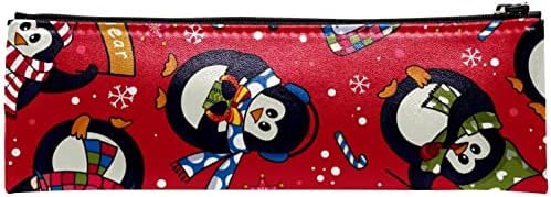 Bolsa de maquiagem tbouobt bolsa de bolsa cosmética bolsa bolsa com zíper, desenho animado pinguim natal