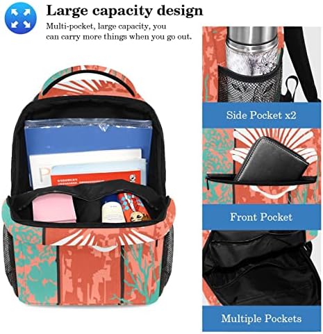 Tbouobt Travel Mackpack Conjunto de laptop leve mochila casual para homens, Shell coral oceano de madeira