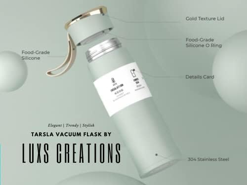 Flask de metal aço inoxidável isolado a vácuo garrafa de água com alça | Design elegante | Flask sem vazamento