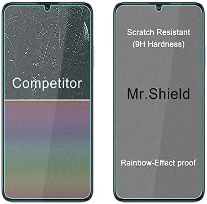 Mr.Shield [3-Pack] projetado para honra x7a [vidro temperado] [Japão de vidro com dureza 9H] Protetor de tela com substituição ao longo da vida