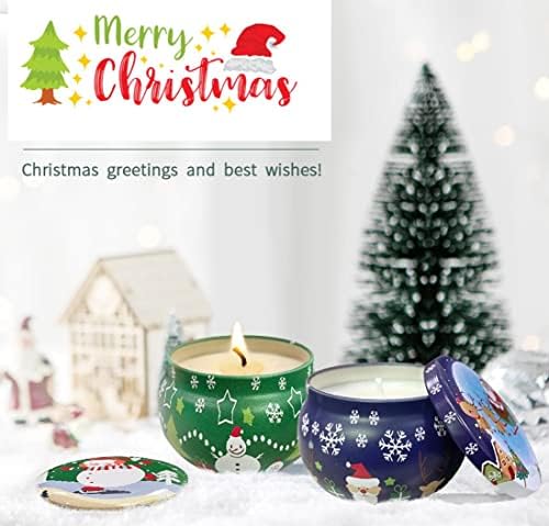 Conjunto de presentes de velas com aroma de Natal, 4 PCs cada um dos presentes de velas de aromaterapia de
