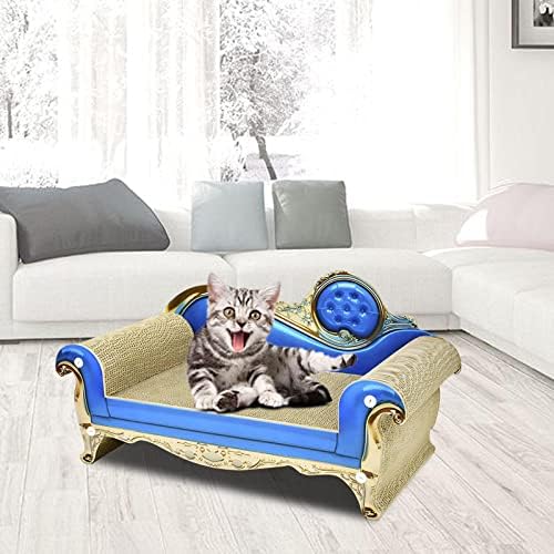 Ｋｌｋｃｍｓ CAT SRIGHER CACO DE CAT SOFA PAPELO PABELA PARTILHA DE REDIÇÃO DO CLAW PRACO DE CAT CACT para Kitten Protect Carpets and Sofás, azul, 70cmx28cmx31cm