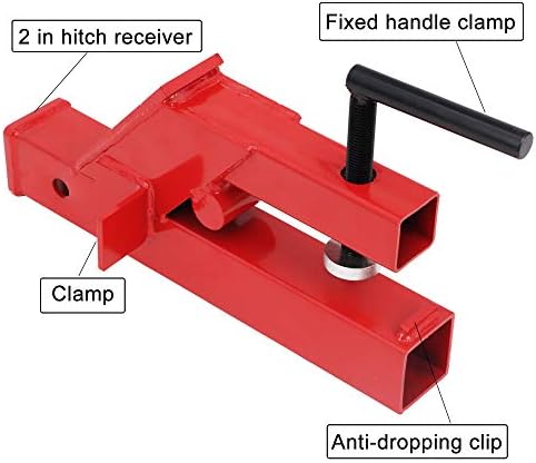 Enixwill CLAMP ON BUCKING TRATOR HITCH 2 Receptor Fit para Deere Bobcat Loader Front Bucket Clamp