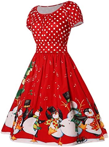Vestido de Natal Twgone para mulheres Vestidos de estilo 1950 Mangas curtas vestidos de chá de coquetel