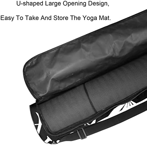 Bolsa de transportadora de tapete de ioga preto e branco com alça de ombro de ioga bolsa de ginástica Bolsa de praia